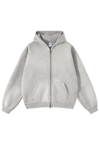 Washed-Grey Zip