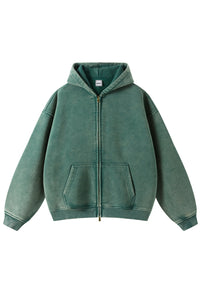 Washed-Green Zip